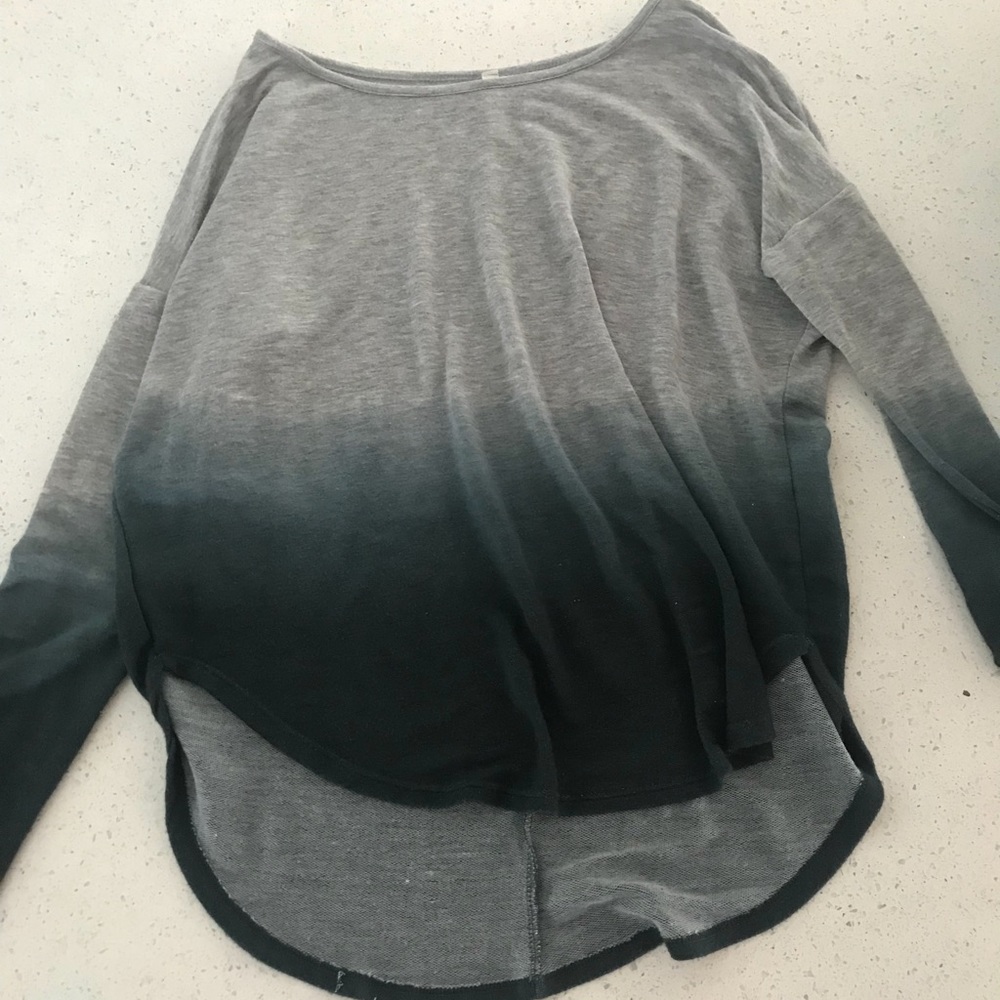 Dip dye long sleeve top